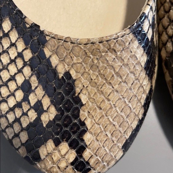 SAKS 5th Ave XCross Python Ballet Flats Blk Roccia. Never worn! - Picture 8 of 9